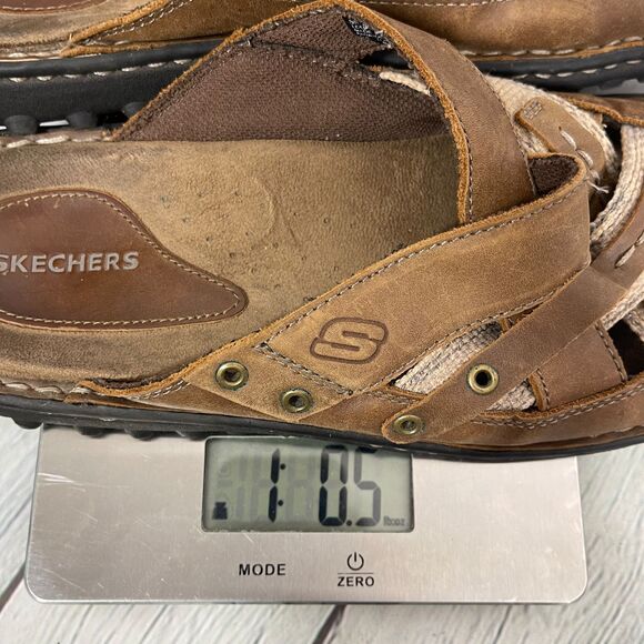 Skechers Sandals Sliders Women’s Size 10 Brown Leather 90's Y2K Chunky Platform - Picture 12 of 12